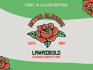 Lawazbold Vintage retro Font classic