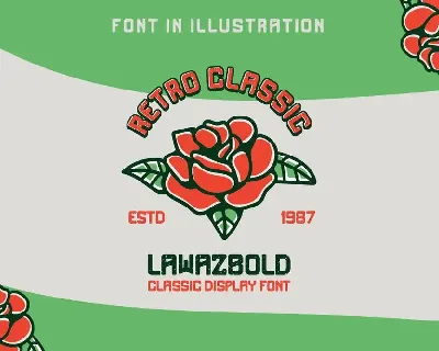 Lawazbold Vintage retro Font classic