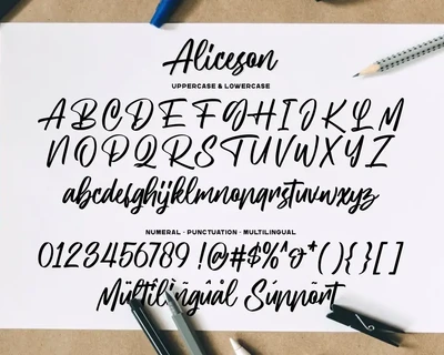 Aliceson â€“ Modern Handlettering font