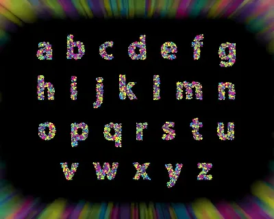 Colorblind OTF Colorful Font