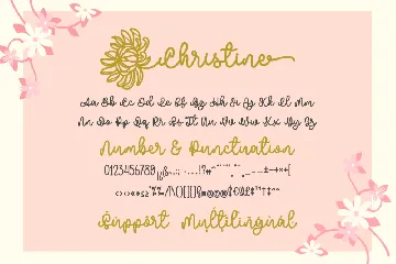 Christine Birth Flower - An Ornament Script Font