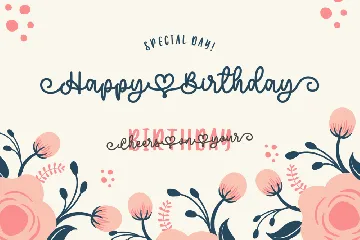 Christine Birth Flower - An Ornament Script Font