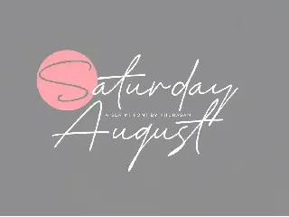 Saturday August font