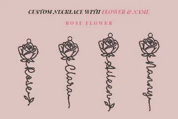 Rose Birth Flower - An Ornament Script Font