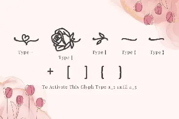 Rose Birth Flower - An Ornament Script Font