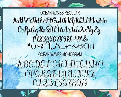 Ocean Waves Brush Font Duo