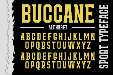 Buccane - A Modern Sport Font