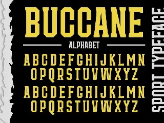 Buccane - A Modern Sport Font