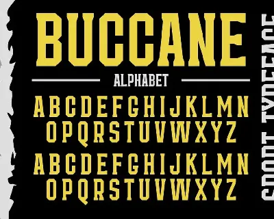 Buccane - A Modern Sport Font