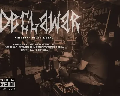 Dezzy - Heavy Metal Font