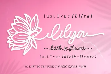 Lilya Birth Flower - An Ornament Script Font