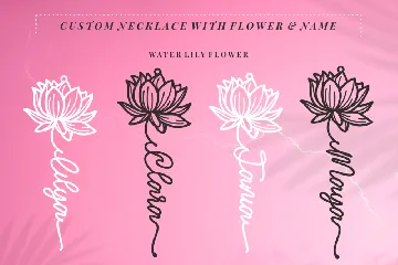 Lilya Birth Flower - An Ornament Script Font