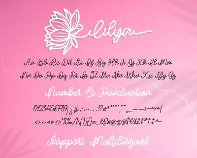 Lilya Birth Flower - An Ornament Script Font