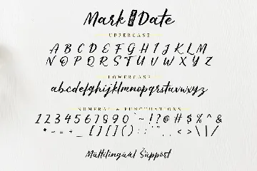 Mark The Date font