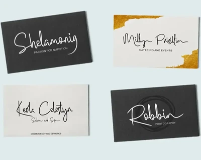 Bluelight - Signature Script font