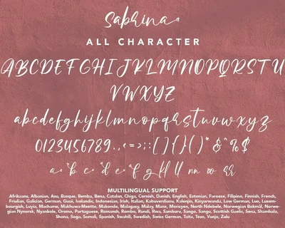 Sabrina - Beautiful Calligraphy Font