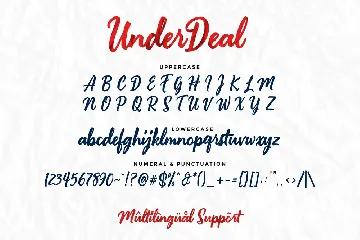 Under Deal font