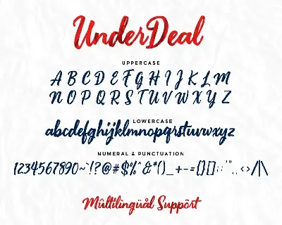 Under Deal font