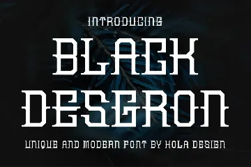 Black Desgron Font