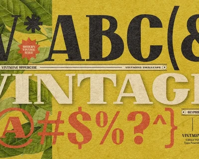 Vintaging Typeface font