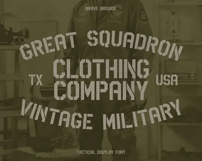 Brave Brigade - Tactical Display Font