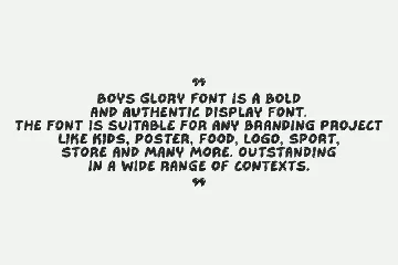 Boys Glory - Brush Font