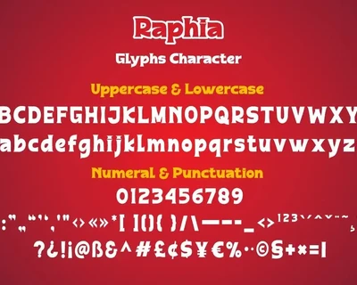 Raphia font