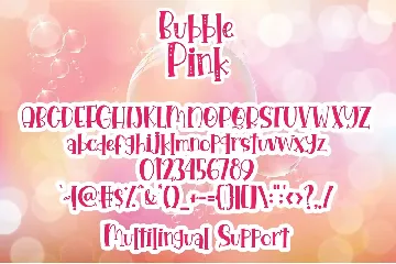 Bubble Pink font