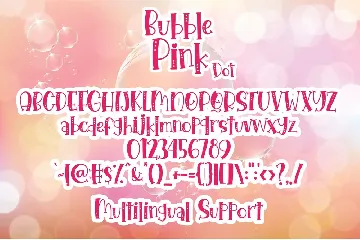 Bubble Pink font