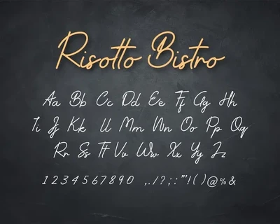 Risotto Bistro Handwritten Script font