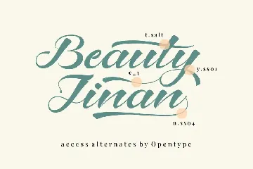 Beauty Jinan - A Script Font