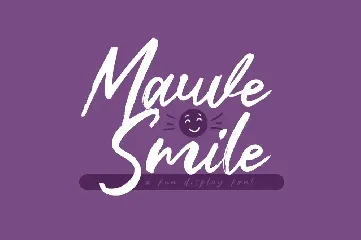 Mauve Smile font