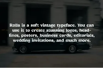 Rolla - Soft Vintage Typeface font