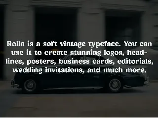 Rolla - Soft Vintage Typeface font