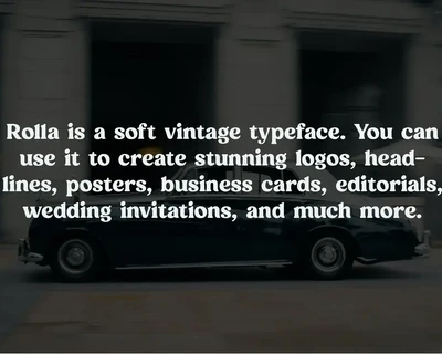 Rolla - Soft Vintage Typeface font