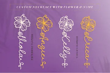 Viola Birth Flower - An Ornament Script Font