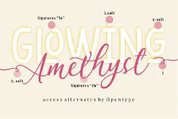 Glowing Amethyst - A Duo Font