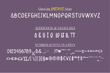 Glowing Amethyst - A Duo Font