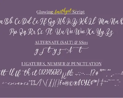 Glowing Amethyst - A Duo Font