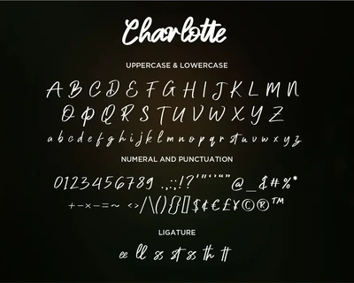 Charlotte - Handwritten Script fonts