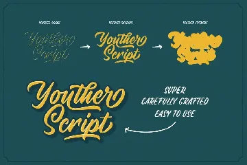 Youther Brush - Layered Font Duo