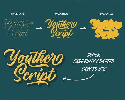 Youther Brush - Layered Font Duo