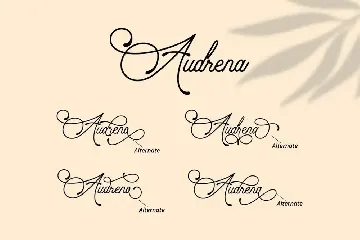 Audrena - Beautiful Monoline font