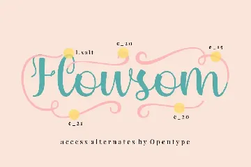 Flowsom - A Script Font