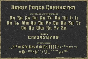 Heavy Force a Sharp Display Font