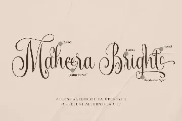 Maheera Brights - A Calligraphy Font