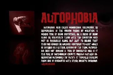 Autophobia font