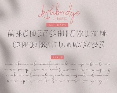 Lethbridge Signature Script font