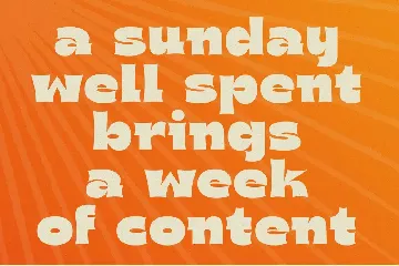 Sunday - Bold & Beautiful font