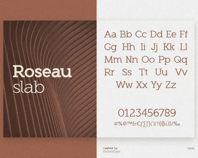 Roseau Slab font